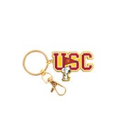 USC Trojans Gold Snoopy Pennant Cheer Keychain